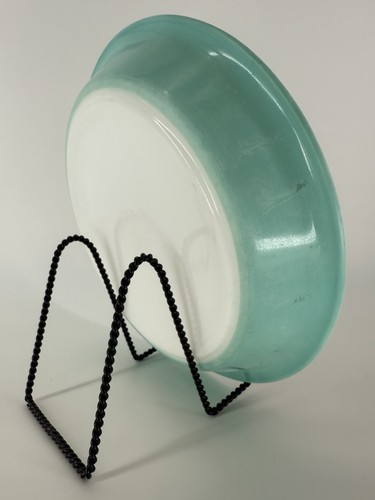 Pyrex Turquoise Pie Plate 209. American Glass Kitchenware Decorative Vintage - Picture 6 of 15