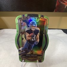 Panini Select 2022 Neon Green Prizm Kyle Philips #206 Titans Rookie Die-Cut /299