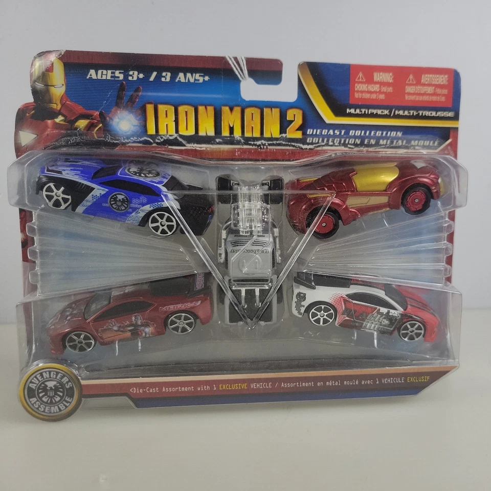 MARVEL Die-Cast 5 Coches Multipack Iron Man 2 Caja Abierta Nuevo Foto 3 de 4
