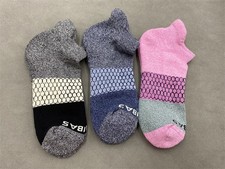 3 Pairs Bombas Tri-Block Marl Women's All-Purpose Ankle Sock Size M