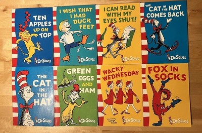 Dr. Seuss Book Bundle Set of 8 Paperback Books pre-owned  green backed