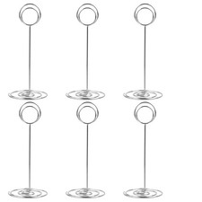 10 Pack Silver Table Number Holders - 8.75 Wire Photo Stands