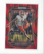 2023 Prizm Draft Red Flash #198 Rakim Jarrett Rookie Maryland Buccaneers /49 