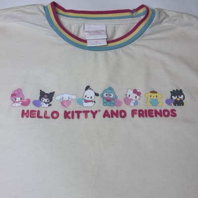 Sanrio Hello Kitty and Friends Emo Kyun Characters Women's T-Shirt  Large. 825
