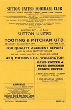 Sutton United v Tooting & Mitcham (FA Amateur Cup) 1973/1974