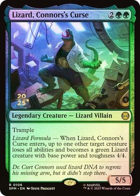 MTG  FOIL Lizard, Connors's Curse (Prerelease) (Marvel's Spider-Man)  - Promo