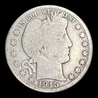 1915-S Barber Silver Half Dollar