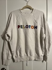 Spiritual Gangster Peloton Women's Rainbow Spellout Crew Neck Sweatshirt Medium