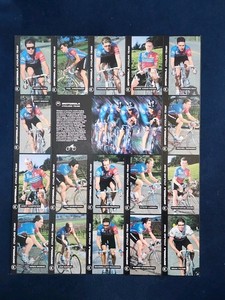 Motorola Cycling Team Uncut Trading Card Sheet 20 Cards Armstrong Hincapie