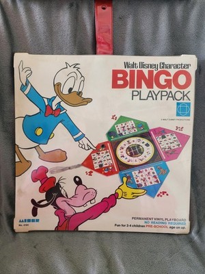 1969 Walt Disney Character Bingo Playpack with Red Markers