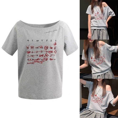 Korean Style T Shirt Casual Wear Daily Use Top Regular Clothing Length