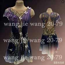 Ice Figure Skating Dress Figure Skating Dress For Competition purple dyeing