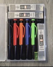 Nicpro 5 Pack Carpenter Pencil with Sharpener Mechanical Pencils with 41 Refills