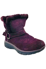 Skechers Women's Slip-ins Easy Going Suede Boots Plum