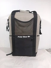 Polar Bear Coolers Backpack Soft Cooler - 18 Can Silver & Black Lightweight