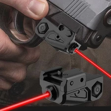 Low Profile Compact USB Rechargeable Red Laser Sight Guns Pistol Picatinny Rail