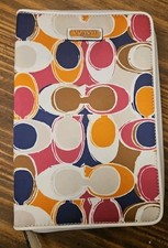 Coach Signature C Tablet E Reader Case Notebook Great Condition 8.5x5.5 pt200