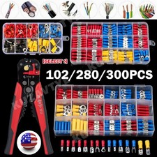 102/1200X Assorted Insulated Spade Electrical Wire Connectors Kit Crimp Terminal