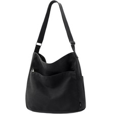 KALIDI Canvas Tote Bag Large Hobo Crossbody Shoulder Handbag Zipper Messenger...