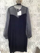 Judi Love By Very LBD Short Black Dress Size UK 26 Occasion Party BNWT Velvet