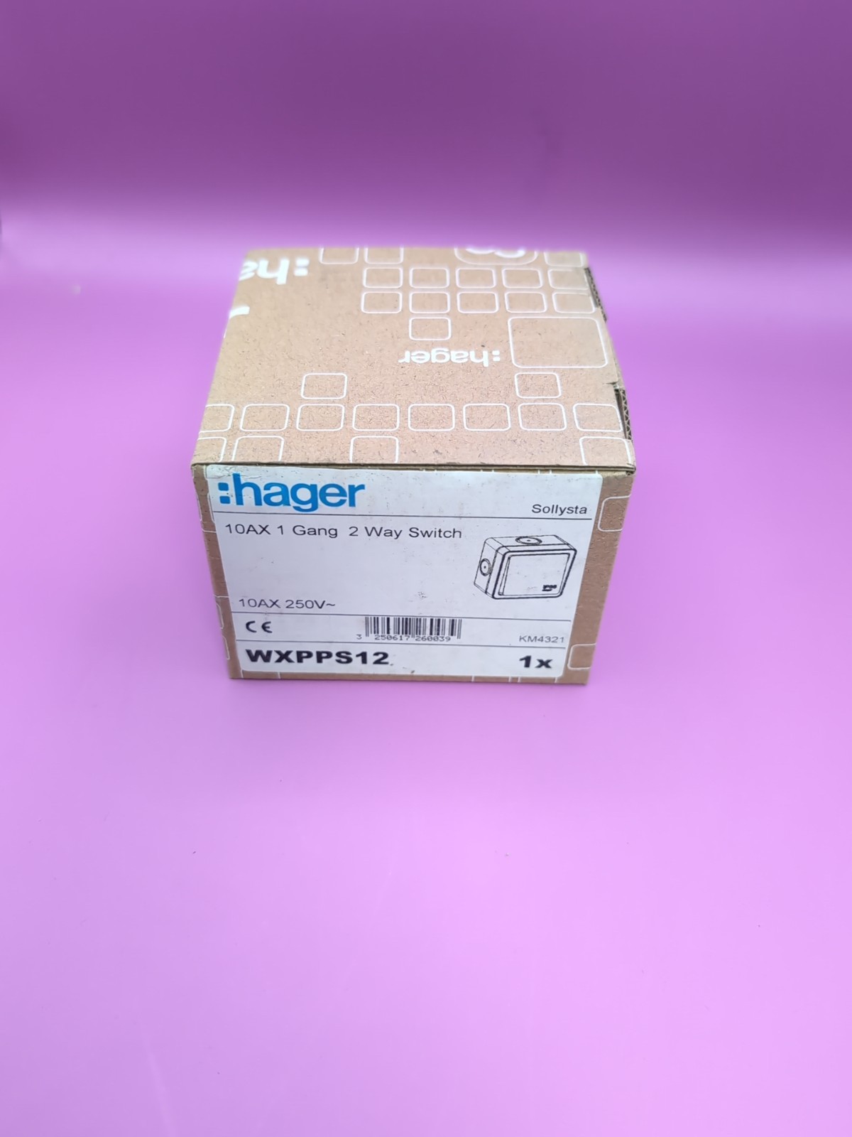 Hager WXPPS12 Weatherproof Light Switch IP66 1 Gang 2 Way 10 Amp (132)