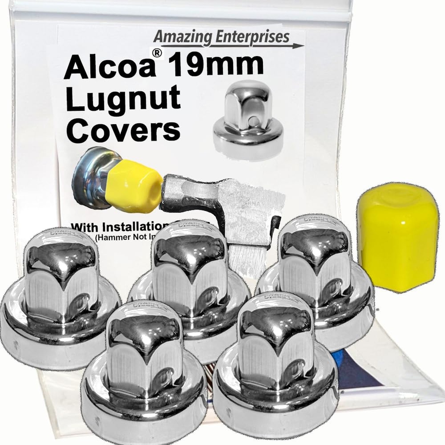Alcoa, Lug Nut Covers, Caps (5 Pieces) Sprinter-Winnebago-Roadtrek-PleasureWa...