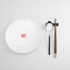 2pcs Creative Heart Printed Cake Trays Multipurpose Storage Plates for Home