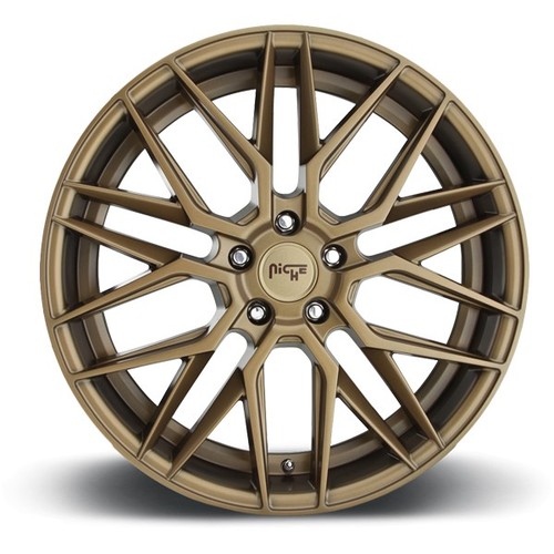 (Set of 4) Staggered-Niche M191 Gamma 20x9,20x10.5 5x112 38mm Bronze Wheels Rims - Picture 6 of 11
