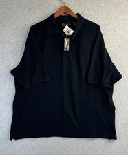Image of VTG NWT Timberland XXL Black 100% Cotton Polo Shirt Short Sleeve Logo