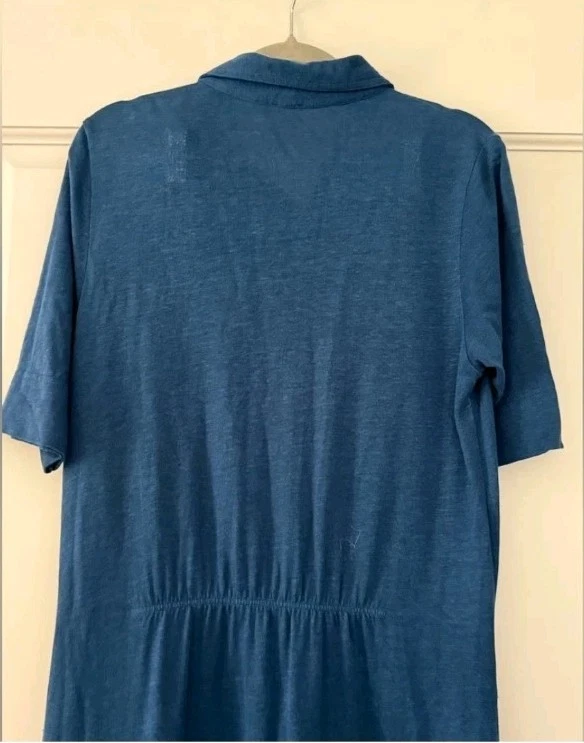 Poetry Blue Linen Dress Size 4 Originally $219 - Image 4 of 4