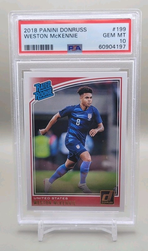 2018-19 Panini Donruss Weston McKennie Rated Rookie RC #199 PSA 10 Gem Mint USA