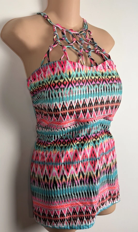 Nuevo con etiquetas Traje de Baño Catalina Tankini Top Colorido Talla 2X 18W 20W Espalda Completa Copas Cosidas Foto 2 de 4