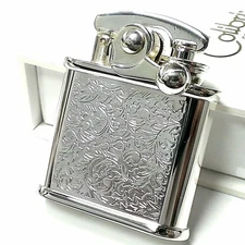Colibri oil lighter silver arabesque engine tongue