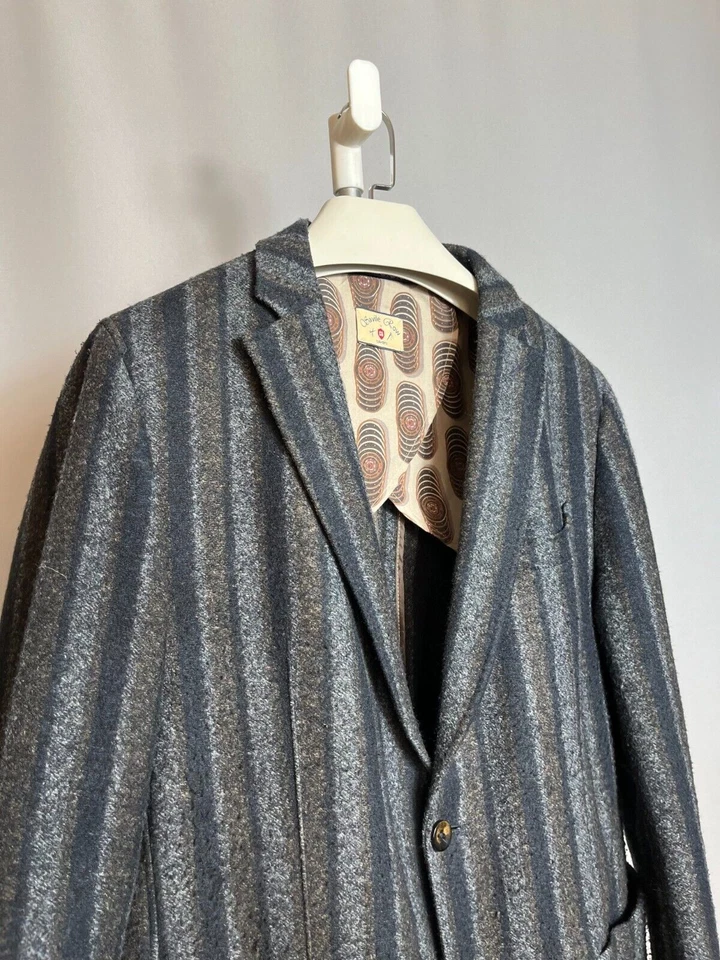 Savile Row Club of Gents Sakko Lanificio Roma Slim Blue Hombres Chaqueta... - Imagen 2 de 4