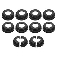 10Pcs Post Skirt, 3.54" Round Pipe Cover Decoration Fit 1.7" OD Pipe, Black