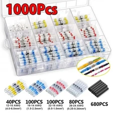 1000PCS Solder Stick Waterproof Seal Sleeve Heat Shrink Butt Wire Connectors