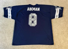 VTG Logo 7 Dallas Cowboys Troy Aikman NFL Jersey - Size XL