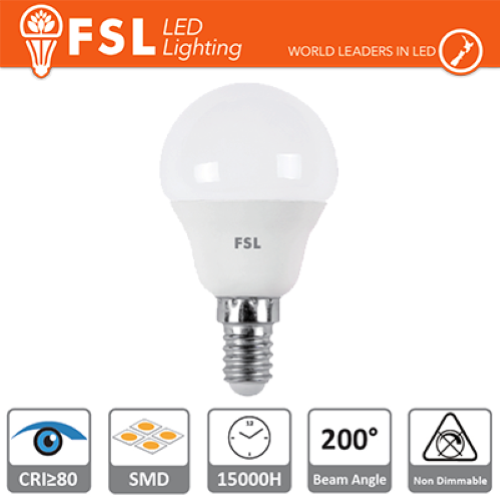 LUCE NATURALE - 4000K LAMPADA SFERA - 7,5W 4000K E14