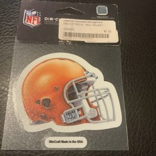 Cleveland Browns NFL Football 4" x 4" Full Color Logo Helmet 4x4 Die Cut Decal