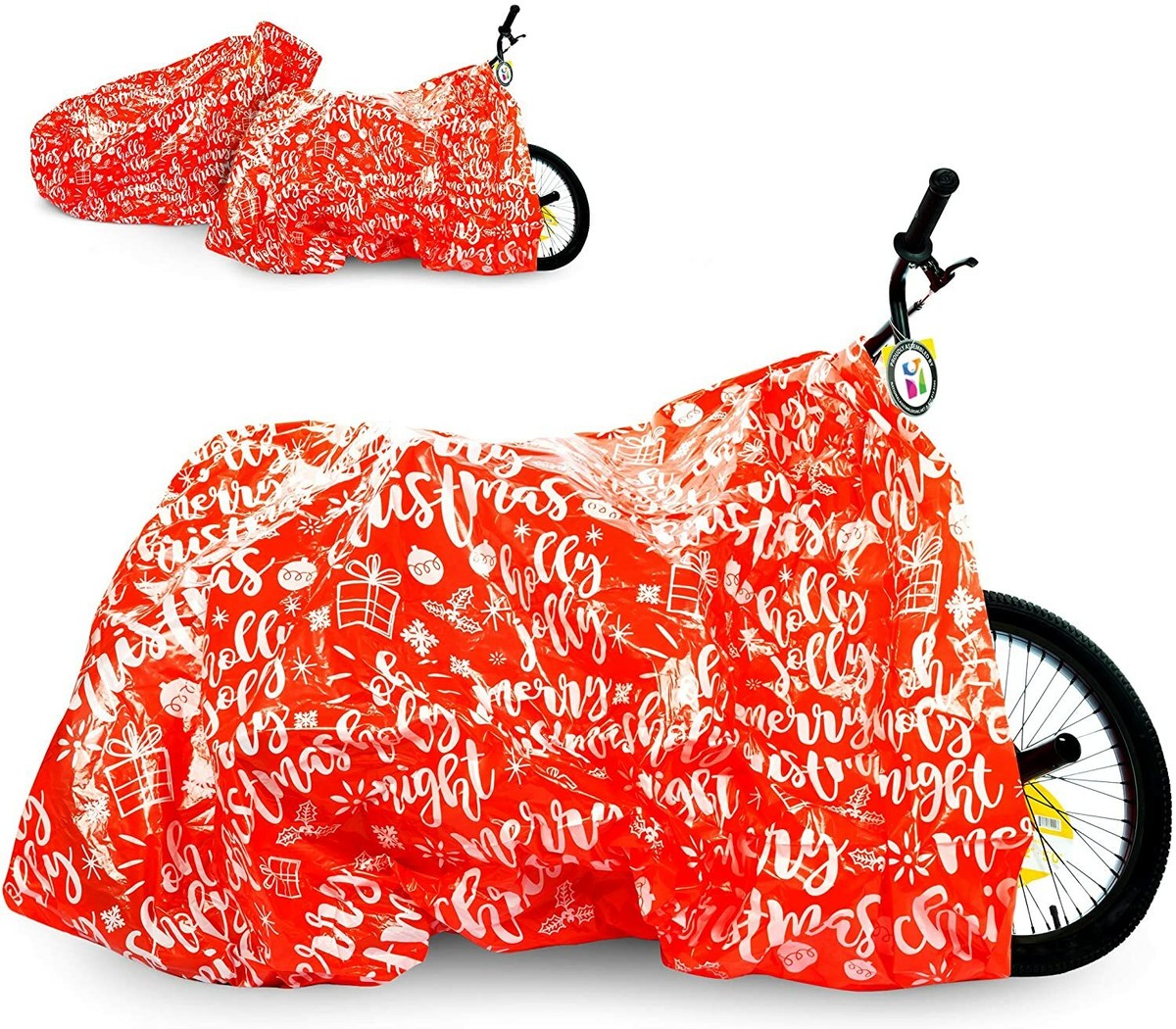 Jumbo 72x60 Gift Bag With Cards & Tags – Giant Bike Bag For Christmas (Set Of 2, Blue)
