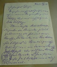 Politician Erwin WAIHS (1880-1959): letter VIENNA 1950 about daughter's visit to Rome