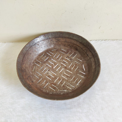 1920s Vintage Primitive Handgefertigter Eisen Sieb Küche Dekorativ Alt T415