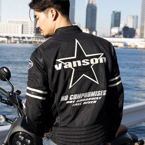VANSON VS24105S Mesh rider's jacket with detachable windprthing M-3XL New Japan! - Picture 10 of 11