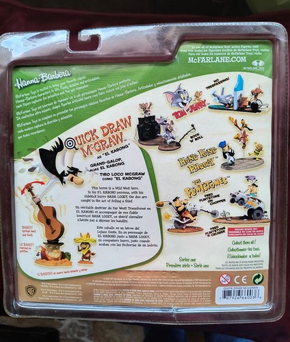 Quick Draw McGraw El Kabong con Baba Looey Toys Hanna-Barbera Series 1 Nuovo - Imagen 4 de 6