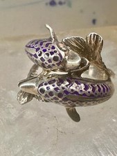 Dolphin ring dolphins band waves size 5.50 sterling silver women