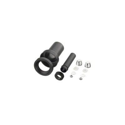 O.Haas Wand-WC-Anschlussgarnitur, 180 mm DN 90/110 Zulauf-Ablauf m. Chromkappen