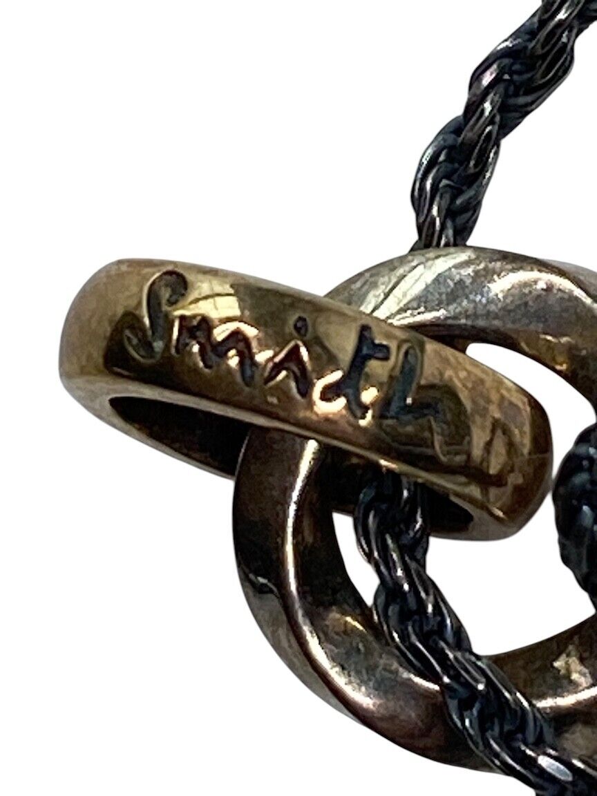 Paul Smith Chain Bracelet Gunmetal 2 Interlocked Ring Links Paul Smith Chain Bracelet Gunmetal 2 Interlocked Ring Links