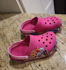 Crocs Size J3 Paw Patrol Clogs Kids Pink Puppies Dogs