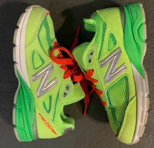 New Balance “Festive” Grinch Green lime Green Festive Red Boys Sz 11 pc990dx4 - Picture 9 of 13