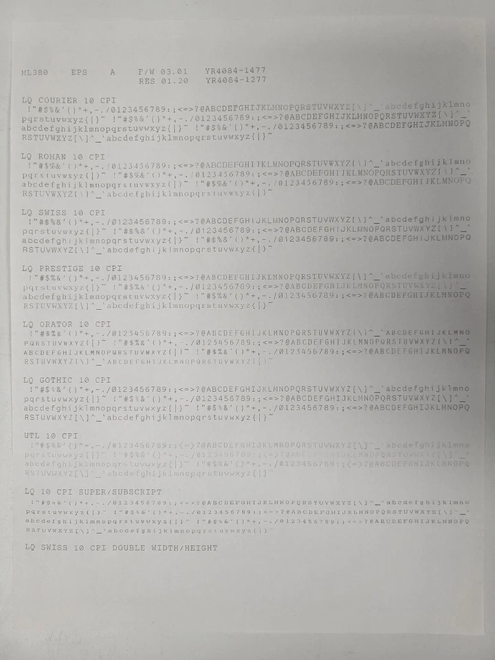 Okidata Microline 380 Dot Matrix 24-Pin Printer Parts (Prints Very Light) - Image 3 of 4